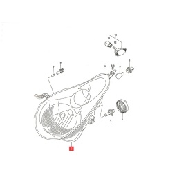 SEMIOPTICA IZQ. MANDO ELECTRICO (H4) -ORIGINAL-