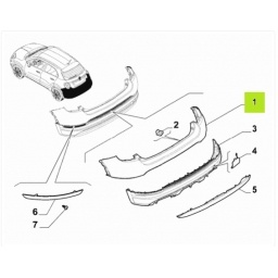 PARAGOLPE TRAS. SUPERIOR C/PRIMER -ORIGINAL-