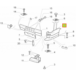 CANTONERA PARAGOLPE TRAS. DER. SEMI PRIMER -ORIGINAL-