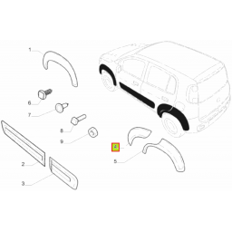 FENDER PUERTA TRASERA DER. -ORIGINAL-