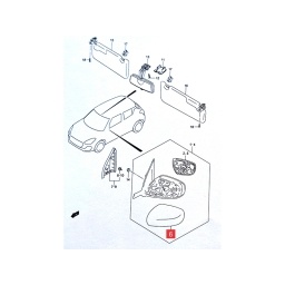 TAPA ESPEJO EXT. IZQ. S/SEALERO -ORIGINAL-