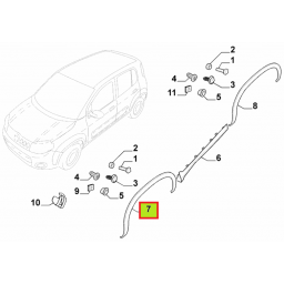 FENDER GUARDABARRO DELT. IZQ. -ORIGINAL-