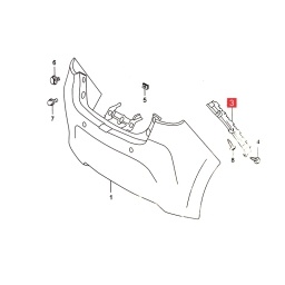 GUIA IZQ. PARAGOLPE TRAS. -ORIGINAL-