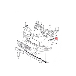 GUIA IZQ. PARAGOLPE DELT. -ORIGINAL-