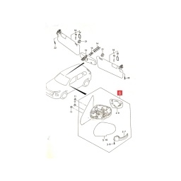 ESPEJO EXTERIOR DER. (MODELO GL) -ORIGINAL-