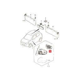 VIDRIO ESPEJO EXT. IZQ. -ORIGINAL-