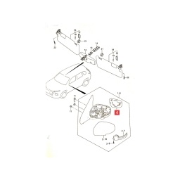 VIDRIO ESPEJO EXT. DER. -ORIGINAL-