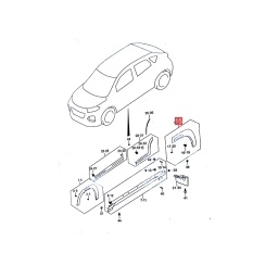 FENDER GUARDABARRO TRAS. DER. -ORIGINAL-