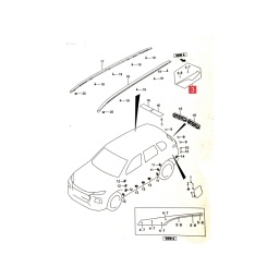 MOLDURA SUP. GUARDABARRO TRAS. DER. (PLATEADO) -ORIGINAL-