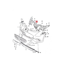 SOPORTE INTERNO CENTRAL PARAGOLPE DELT. -ORIGINAL-