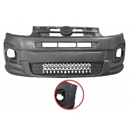 PARAGOLPE DELT. NEGRO LISO C/REJILLA CENTRAL