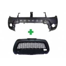 PARAGOLPE DELT. NEGRO LISO C/REJILLA C/APLIQUE