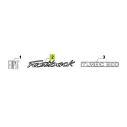 SIGLA "FASTBACK" PORTON TRASERO -ORIGINAL-