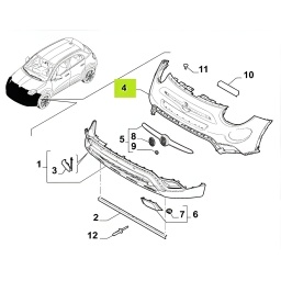 PARAGOLPE DELT. SUPERIOR C/PRIMER -ORIGINAL-