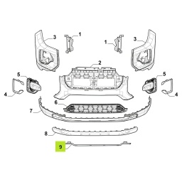 SOPORTE INFERIOR PARAGOLPE DELT. -ORIGINAL-