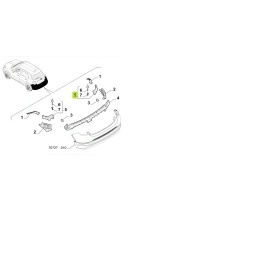 GUIA IZQ. PARAGOLPE TRAS. (P/TRAS) -ORIGINAL-