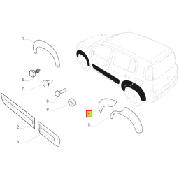 FENDER PUERTA TRAS. IZQ. -ORIGINAL-