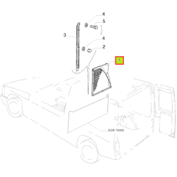 SEPARADOR IZQ. PLASTICO CAJA-CABINA (TIPO PANAL)