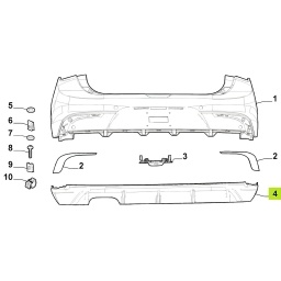 EMBELLECEDOR INF. PARAGOLPE TRAS. -ORIGINAL-