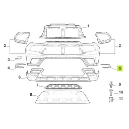 MOLDURA CROMADA IZQ. CONTORNO CAMINERO -ORIGINAL-