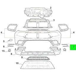 MOLDURA IZQ. CROMADA CONTORNO CAMINERO -ORIGINAL-