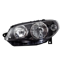 SEMIOPTICA IZQ. FONDO NEGRO ARO CROMADO M/MANUAL (H7/H7) -TYC-
