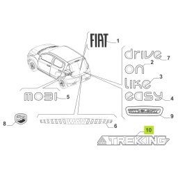 SIGLA "TREKKING" PORTON TRASERO -ORIGINAL-