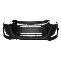 PARAGOLPE DELT. NEGRO LISO C/REJILLA C/MOLD. SUP. CROMADA C/MOLD. INF. NEGRA
