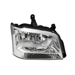 SEMIOPTICA DER. FONDO CROMADO SE�ALERO CRISTAL (H7/H1)