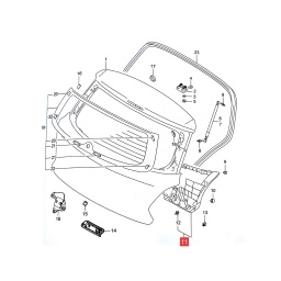 APLIQUE PLASTICO PORTON TRASERO -ORIGINAL-