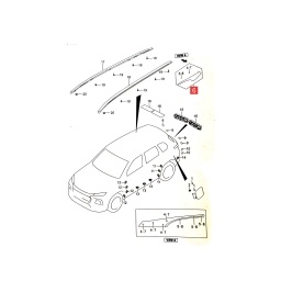 MOLDURA SUP. GUARDABARRO TRAS. IZQ. (PLATEADO) -ORIGINAL-