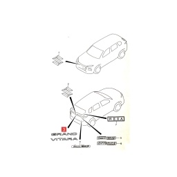 SIGLA "GRAND VITARA" PORTON TRAS. -ORIGINAL-